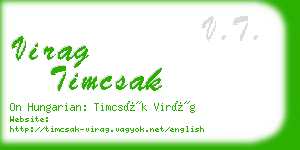 virag timcsak business card